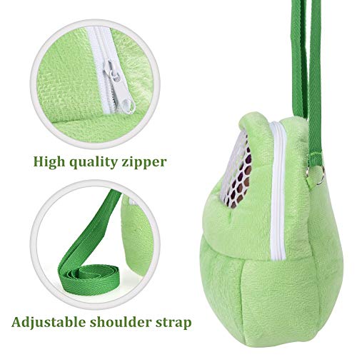 Portable Pet Carrier Bag, African Hedgehog Hamster Breathable Pet Carrier Handbags, Puppy Cat Travel Backpack (M, Green) - color: Green, size: 9.1"L x 5.5"W x 2.4"H