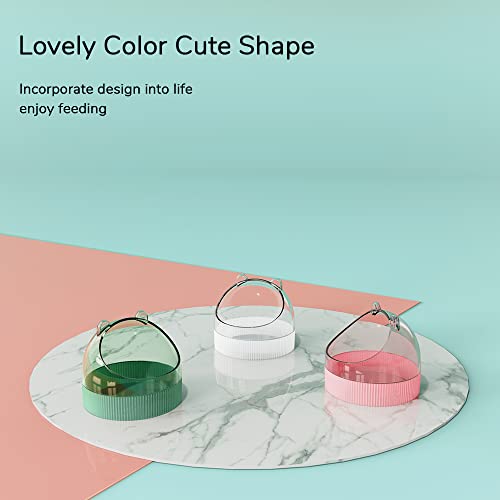 Cute Hamster Food Bowl Hedgehog Dish for Dwarf Hamsters, Syrian Hamsters, Gerbils, Mice, Rats, Small Animals, Pink - color: Pink