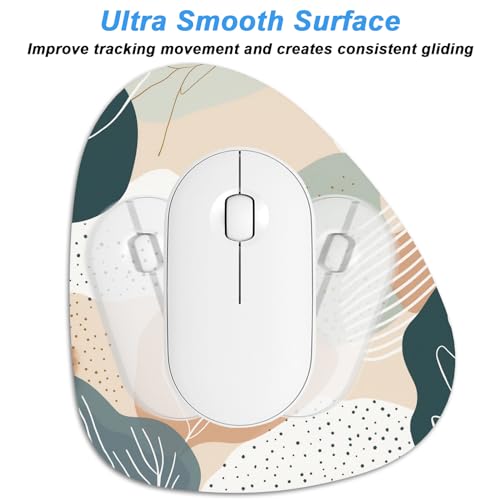 Rimilak Small Mouse Pad 6 x 7 Inch, Irregular Mini Mouse Pad with Non-Slip Rubber Base, Waterproof Compact Mouse Mat for Laptop Computer Wireless Mouse Keyboard Home Office Travel, Cute Leaf - color: Cute Leaf, size: 7L x 6W inches