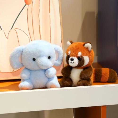 Ditucu Palm-Sized Elephant Stuffed Animals Cute Soft Plush Doll Small Plushies Toys Gifts for Kids Blue 5 inch - style: Elephant