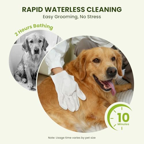 36PCS Hypoallergenic Pet Glove Wipes for Dogs, Cats & Small Animals | No-Rinse Deodorizing Dog Wipes for Paws, Butt, Eyes & Ears | Pet Wipes for Stain & Odor Cleanup Between Baths & Travel - size: 3 Pack