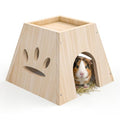 XiaZ Guinea Pig Hideout,Cute Guinea Pig House,Sturdy Small Animal House with Large Front Cave, Side Ventilation Holes, Thick Durable Wood,Habitat Hideout for Dwarf Rabbit, Hamster, Chinchilla - size: style1:7.5 x 9.4 x 9.4 inches