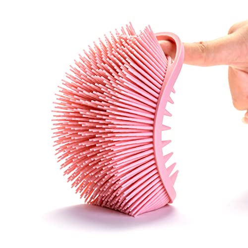 Premium Sensory Brushes for Kids or Autism,Soft Silicone Body Scrubber,2 in 1 Sensory Room Occupational Therapy,Silicone Loofah,Pets Shower Brush Bath Brush Shampoo Brush (3pcs(hangable-Spiked)) - color: 3pcs(hangable-spiked)