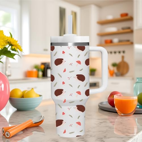 AMZUShome Hedgehog Gifts.40oz Hedgehogs Tumbler with Handle.Hedgehogs Lover Cup Gift.Birthday Christmas Hedgehog Tumblers Gift for Women Men. - style: Hedgehog