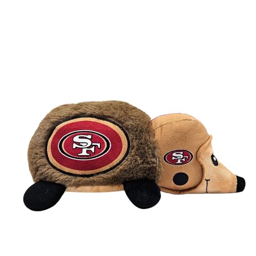 NFL SAN Francisco 49ERS Plush Hedgehog Toy for Dogs & Cats, Cool Soft Pet Toy for Fun and Interactive Play, Dog Chew Toy with Squeaker, Licensed Hot Pet Toy - color: San Francisco 49ers