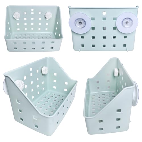 kathson Rabbit Hay Feeder Small Hay Manger Less Wasted Grass Holder Rack Food Dispenser Small Animal Plastic Bowl for Rabbits Bunny Guinea Pigs Rat Chinchilla（Blue）