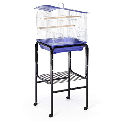 Prevue Pet Products Bird Cage Stand with Shelf, Black (SP445BLK) - color: Black, size: 17.0"L x 17.0"W x 27.0"H