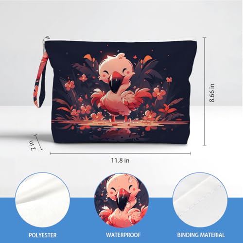 ENGVZ Wet Dry Bag, Waterproof Travel Pouch, Large Zipper Bag For Swimsuits, Diapers, Toiletries, Makeup, Women And Girls Cute Flamingo - color: Cute Flamingo
