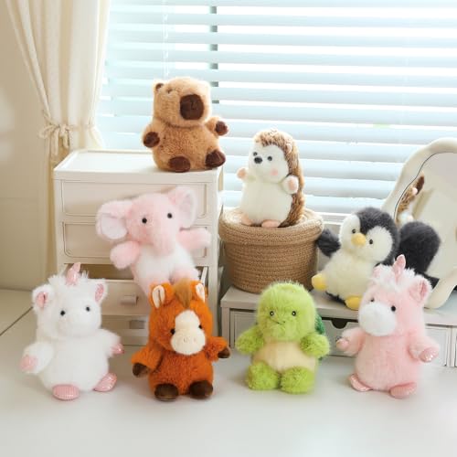 PEACH CAT Hedgehog Stuffed Animal Cute Plushies Small Plush Toys Gifts for Kids (Squeaky) - style: Hedgehog