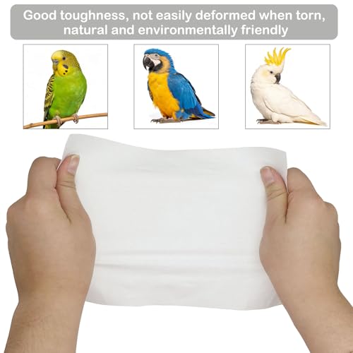 100 Sheets Bird Cage Liner Papers, Disposable Bird Cage Paper Liners, Cuttable Pet Animal Cages Cushion, Precut Absorbent Bird Paper for Bird Parrot Small Animal, 7.9 x 7.9'' - size: 7.87''x 7.87''