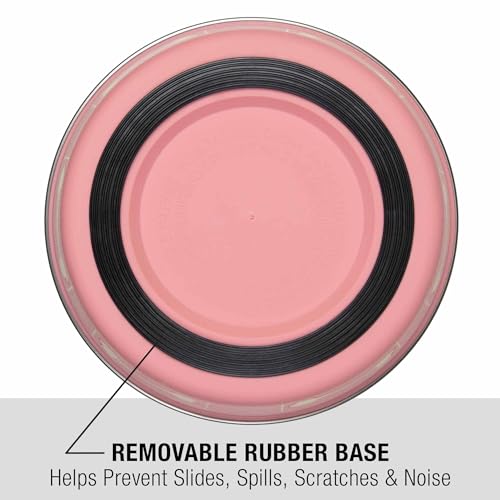 Loving Pets Bella Dog Bowls- Stainless Steel Dog & Cat Bowls - Spill Proof Dog Food Bowl, Cat Bowl, Puppy Essentials & Pet Supplies Great for Home & Travel (Small 10-20 lbs, Coastal Pink) - color: Coastal Pink, size: Small (10-20lbs)