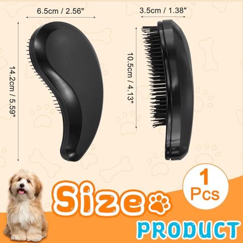Small Dog Brushes, Grooming Brushes Puppies Hair Remover (Black, 2 Pcs) - color: Black