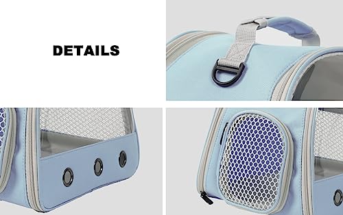 Guinea Pig Carrier Backpack, Clear Bubble Window Backpack for Guinea Pig, Bunny Rat Bird (Blue, Carrier) - color: Blue
