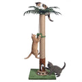 Fantasreen Cat Scratching Post 35'' Tall with Toy Mouse for Indoor Cats, Green - color: Palm Tree-35 inch