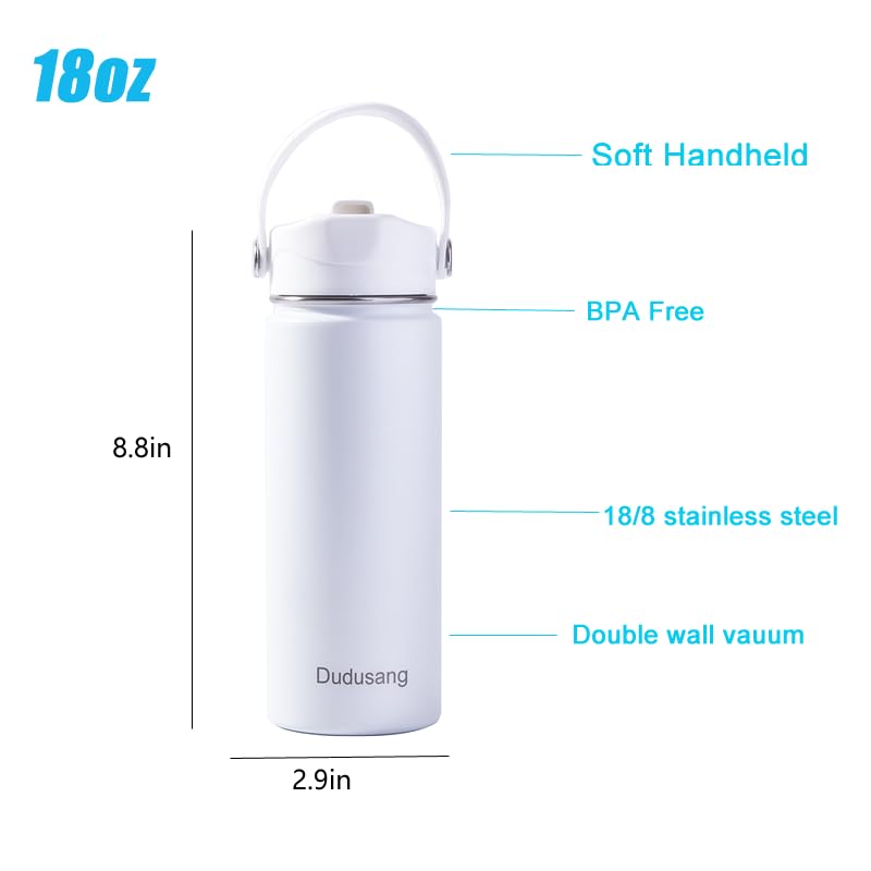 Kids Insulated Water Bottle - Bulk Stainless Steel Water Bottles for School Travel Leak Proof Vacuum Metal (Forest animals, 18 Ounces) - color: Forest animals