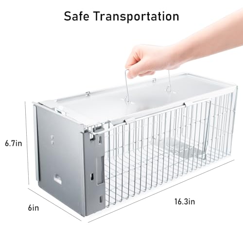 Faicuk Heavy Duty Squirrel Trap Chipmunk Trap Rat Trap and Other Similar-Size Rodents - 16.3” x 6” x 6.7” | Chipmunk Trap, Rat Cage, and Fit for Other Similar Size Rodents - size: 16.3” x 6” x 6.7”
