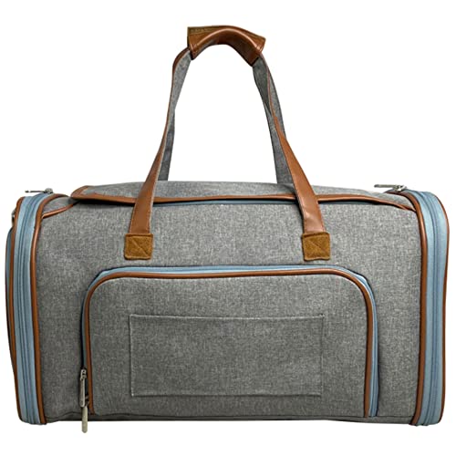Mr. Peanut's Big Apple XL Double Expandable Pet Carrier (Platinum Gray)