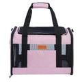 YUNIQUE Soft-Sided Cat & Dog Carrier for Pets Up to 15 Lbs, Airline Approved Collapsible Travel Puppy Carrier with Lightweight Fabric Design (Pink) - color: pink