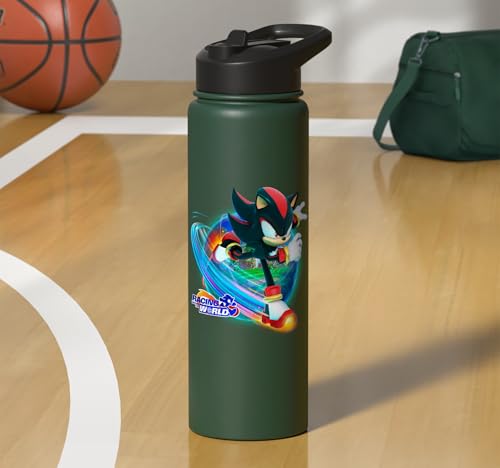 Sonic the Hedgehog - Racing Around the World Shadow Stainless Steel Insulated Water Bottle - color: Dark Green