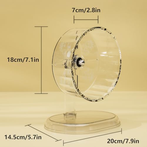 7.1in Small Hamster Wheel for Dwarf Hamsters (7.1inch) | 7.1 inch exercise wheel designed for dwarf hamsters. Smooth, quiet spinning for safe night time running. Easy to clean - size: 7.1inch
