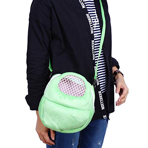 Tbest Pet Carrier Bag Hamster Rat Cat Rabbit Pet Sling Carrier Backpack Hedgehog Chinchilla Ferret Sleeping Outdoor Traveling Bag Handbags Backpack - color: Green
