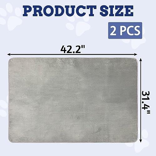 PINVNBY 2 PCS Washable Guinea Pig Cage Liner, Washable Pee Pads for Rabbit Waterproof Reusable Guinea Pig Mat Fast and Super Absorbent Bedding for Small Animals Rabbit Chinchillas (31.4'' × 42.2'' )