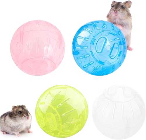 White Silent Exercise Ball Plastic Spinner Hamster Running for Sugar Gliders Small Mice Gerbils Multiple Colors Hamster Exercise Ball，Small Animal Exercise Wheels，Animal Health Supplie