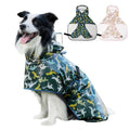Dog Raincoat,Dog Rain Jacket Poncho with Hood and Leash Hole(Dinosaur,2XL) | Windproof,Waterproof,Leash Loop,Adjustable,Dinosaur Design - color: Green, size: 2XL(31-39lbs)