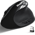 Vertical Mouse,Wireless Small Hand Ergonomic Mouse,Quiet Clicks 3 Adjustable DPI (1000/1200/1600),Compatible with Windows/Mac/Linux - color: Black