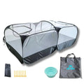 Chicken Brooder with Cord Access Port & Detachable Base, Portable Pop Up Chicken Playpen for Chicks, Foldable Indoor Chicken Coop & Brooder Box, Small Animal Playpen for Rabbits, Puppies, Cats