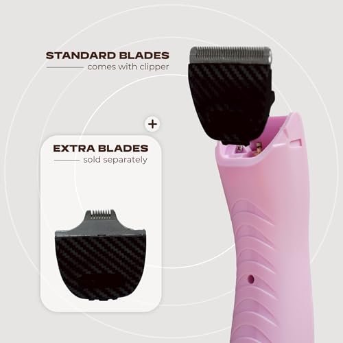Cordless Pet Grooming Kit for Dogs & Cats, Quiet & Powerful Motor Paw & Face Trimmer, Lightweight Clipper, Dopamine Pink, Parent (Single-Dopamine Pink)
