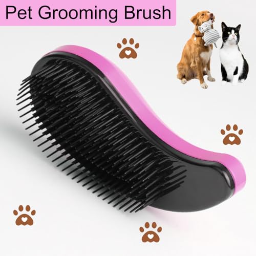 Puppy Brush, Soft Dog Brush for Grooming, Puppy Hair Remover Brush Comb, Grooming Tool for Poodles, Teddy, Yorkies, Maltese, Shih Tzu, Chihuahua, Pink - color: Pink