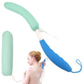 Shower Back Body Brush with Long Handle，15.35"Back Scrubber for Men & Women | Body Brush for Bath with Anti Slip Long Handle,Exfoliating Mesh Sponge Body Scrubber, Removable Curved Back Scrub Brush - size: Blue+Green Handle