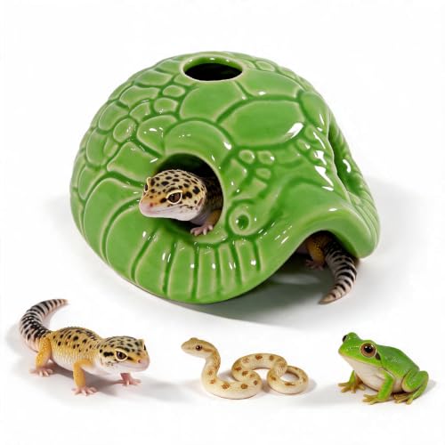 Snake Head Reptile Hide Cave, Cyan - color: Cyan