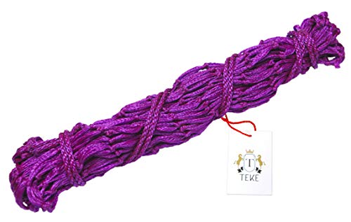 T TEKE Classic Slow hay Feeder hay nets, 40" Length with 2" Holes, Horse Supplies hay Bags for Horses, Goat Feed - color: Purple, size: pack of 1pcs