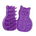 Pet Bath & Massage Brush,Pet Grooming Brush,Soft Rubber Scrubber for Brushing,Massaging,Bathing,Shampooing and Reducing Hairballs (Purple, Style 1) - color: Purple