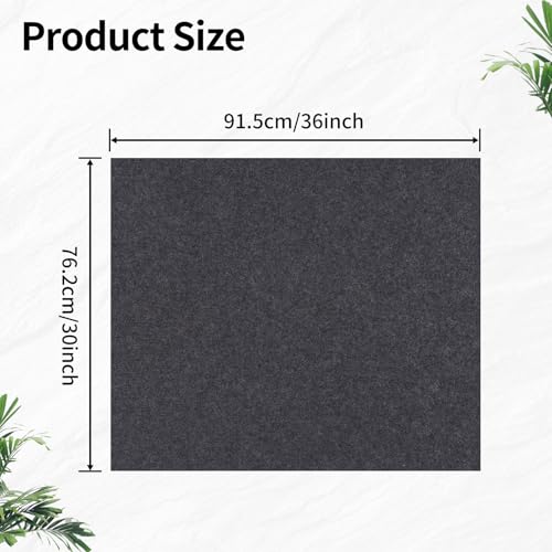 Large Bird Cage Mat, Under Pet Cage Mat, Absorbent/Waterproof Felt Pad for Bird Cages, Reptile Aquariums, Dog Kennels, with Non-Slip Backing for Hard Floors and Surfaces (30 x 36 inch) - size: 36.0"L x 30.0"W x 0.8"H