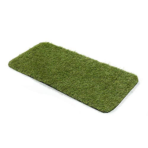 Ottomanson Artificial Grass Puppy Potty Training Pad with Tray, 15" x 30" Reusable Pee Pad for Small Pets and Dogs - color: Black Tray/Grass, size: 1'3" x 2'6" (Pet)