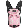Pawaboo Pet Carrier Backpack, Adjustable Pet Front Cat Dog Carrier Backpack Travel Bag, Legs Out, Easy-Fit for Hiking Camping Traveling for Small Medium Dogs Cats Puppies, S, Black + Pink - color: Black + Pink, style: Small (Pack of 1)