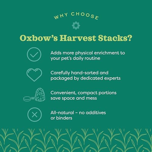 Oxbow Harvest Stacks, Timothy Hay, Rabbits & Guinea Pigs, Carrot, 35 oz | Compressed Timothy Hay Stacks For Rabbits, Guinea Pigs & Chinchillas, Less Dusty, Travel Friendly, Easy to Feed, Made in USA