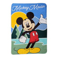 MickeyMouse Disney Mickey Mouse BAM with Pink and Blue Comic Figures Fleece Blanket (Light Blue)