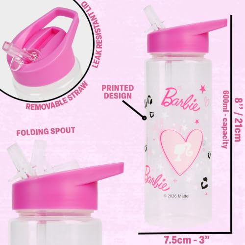 Get Trend Barbie Girls Lunch Box 3Pc Set | Kids Insulated Lunch Bag with BPA-Free Water Bottle and Bento Box, Back to School Gifts for Girls - color: Pink/Multi Barbie