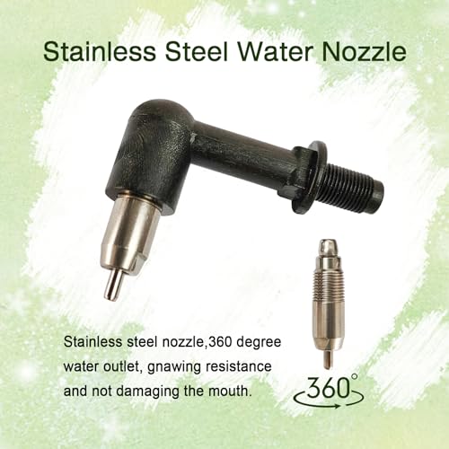 Chick Nipple Drinker Chicken Waterer Quail Water Nipples No Freeze Nipple for Rabbit (Stainless Steel)