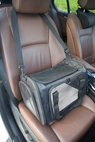 Soft Sided Carrier for Small Medium Cats Dogs,TSA Airline Approved Collapsible Travel Pet Carrier Medium Black - color: Black, size: Medium