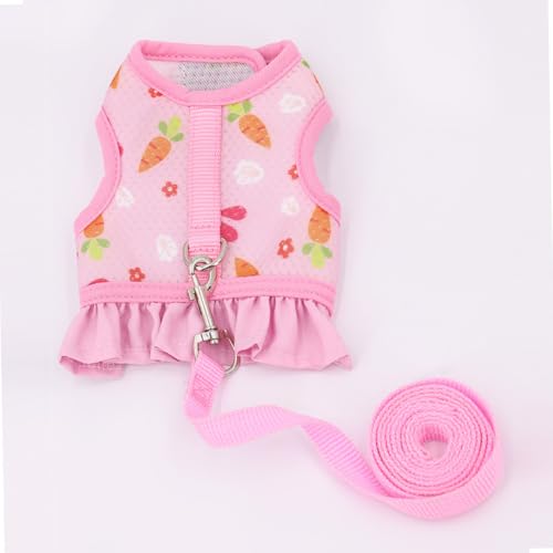 Bunny Harness and Leash Set,Cute Rabbit Harness Small Pet Mesh Vest Blue S | Bunny Rabbit Harness Leash Set Guinea Pig Mesh Vest Escape Proof Walking Puppy Small Animal Pets Rat Squirrel Ferret S - color: Blue, size: S(Young Rabbit)2 months old