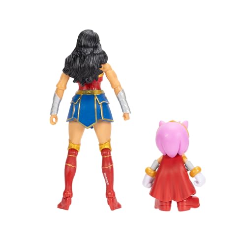 DC X Sonic the Hedgehog Amy as Wonder Woman & Wonder Woman 2.5/5-inch Figures Multipack - style: 5" Wonder Woman with 2.5" Amy Wonder Woman