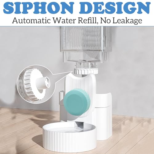 kathson Rabbit Gravity Auto Feeder Set 35oz Hanging Automatic Food Water Dispenser Cage Automatic Feeder Set for Rabbit Chinchilla Guinea Pig Hedgehog Ferret Kitty Puppy (Blue) - color: Blue