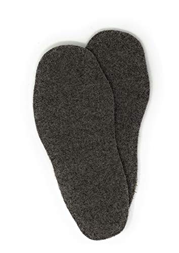 WARRIOR ALPACA SOCKS - 100% Alpaca Wool Felted Insoles & Liner Inserts for Shoes & Boots, Men & Women, 1 Pair - Cut to Size - Made in USA (Large) - size: Large