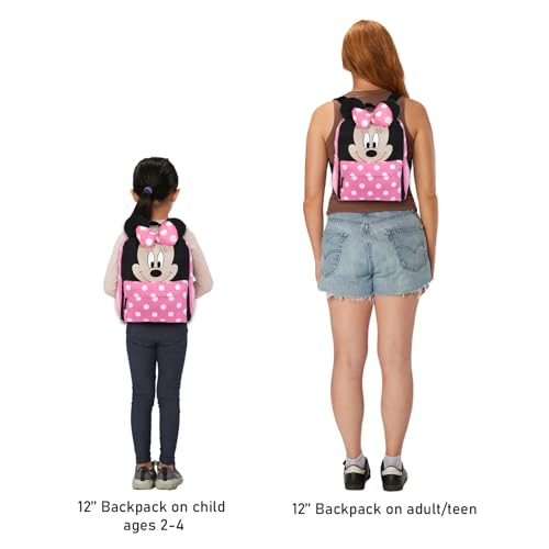 Minnie Mouse Backpack and Lunch Box Set for School Bundle + More | Insulated Lunch Bag & 15in Large 3D Bow Minnie Bookbag Plus Water Bottle, Stickers, More - Minnie Mouse School Supplies