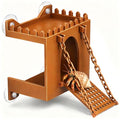 Hermit Crab Climbing Wall Foraging Cave Hermit Crab Accessories Climbing Toy Viewing Moist Hideaway Tank Enrichment Decor for Crabs Parrots Lizards Chameleon Reptiles